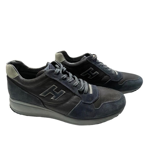 Hogan Men’s Grey and Brown leather Sneakers